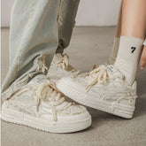 Passende Sneakers für Paare Skater Weiße flache Sneakers